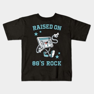 Raised on 80's Rock: Funny Retro Cassette Tape Kids T-Shirt